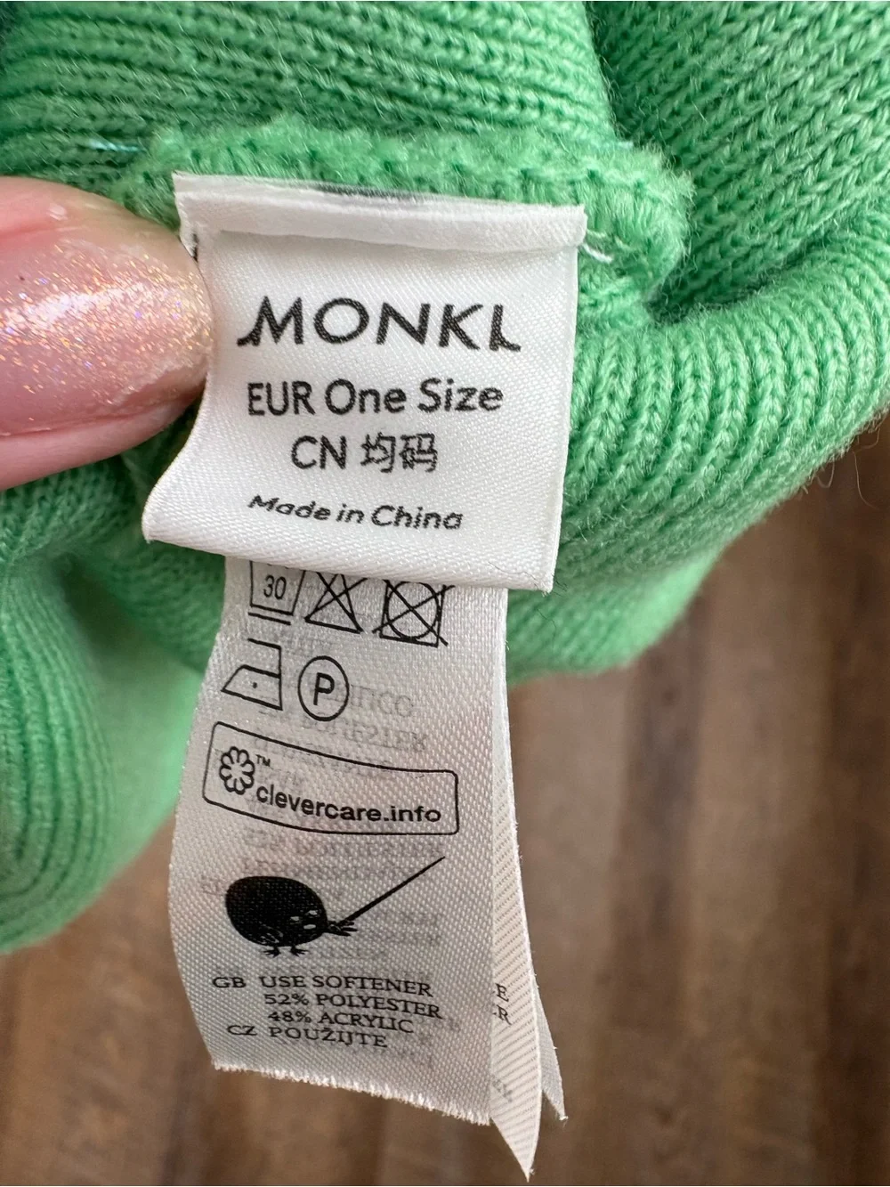 Monki Kids Bright Green Knit Beanie